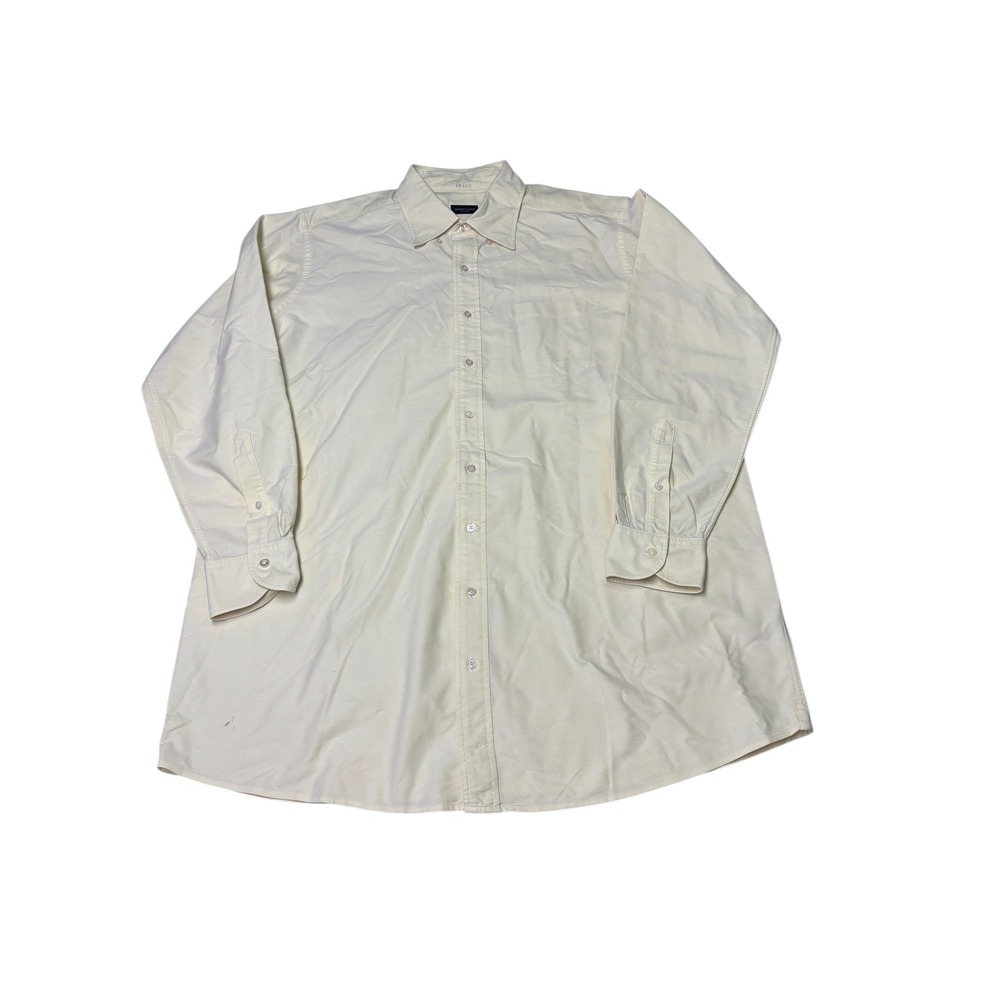Proper Cloth Mens Faded Yellow Oxford Cloth Dress Shirt 18.5‎ 37 PCF3197